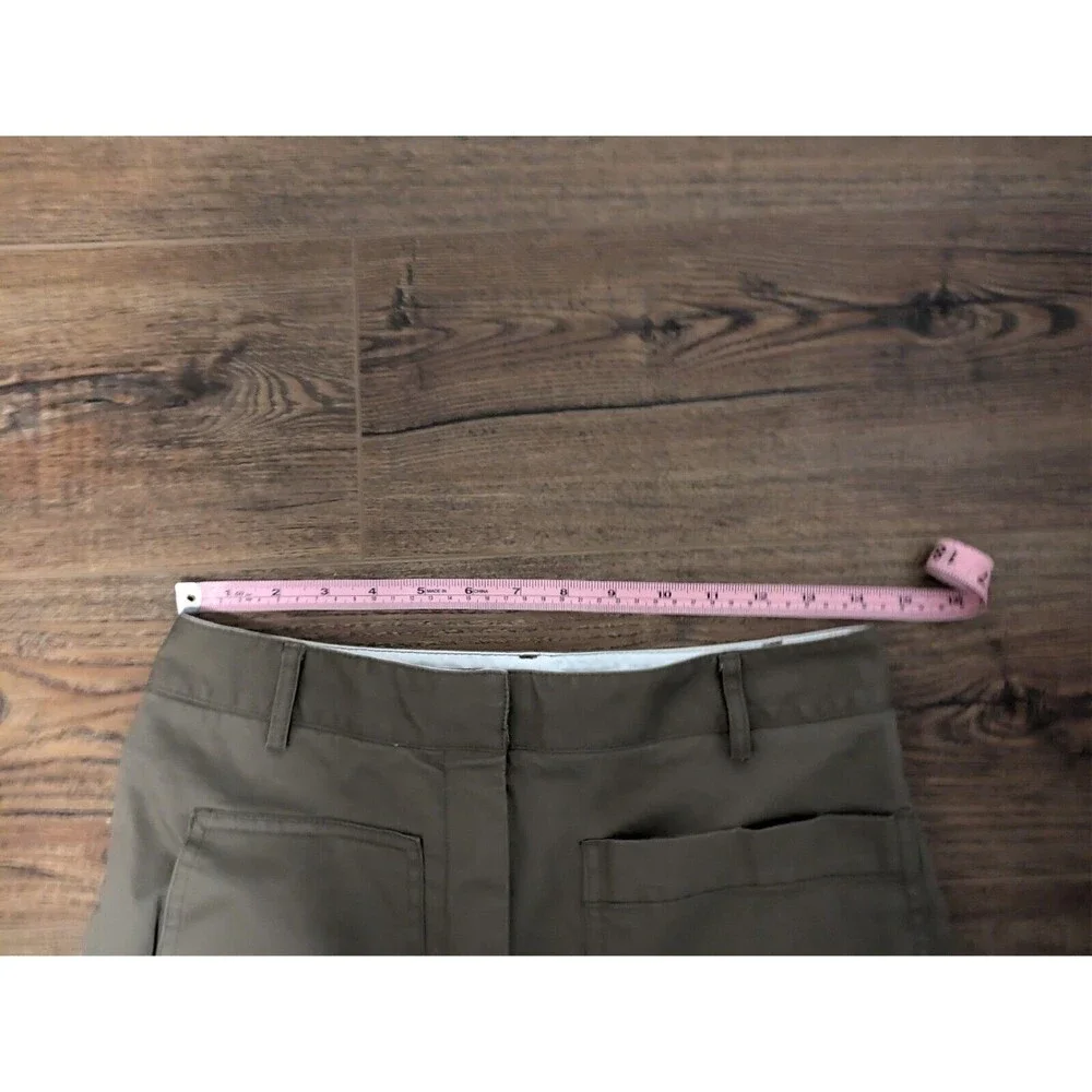 TIBI Sculpted Balloon Miriam Patch Pocket Trousers Pants In Green Khaki Sz 8 - Picture 8 of 9